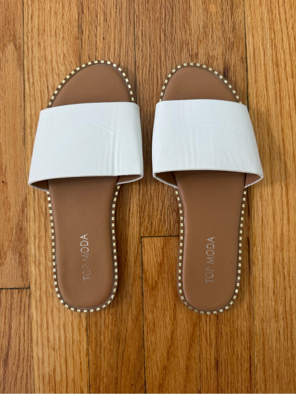 Women’s White Slide Sandals